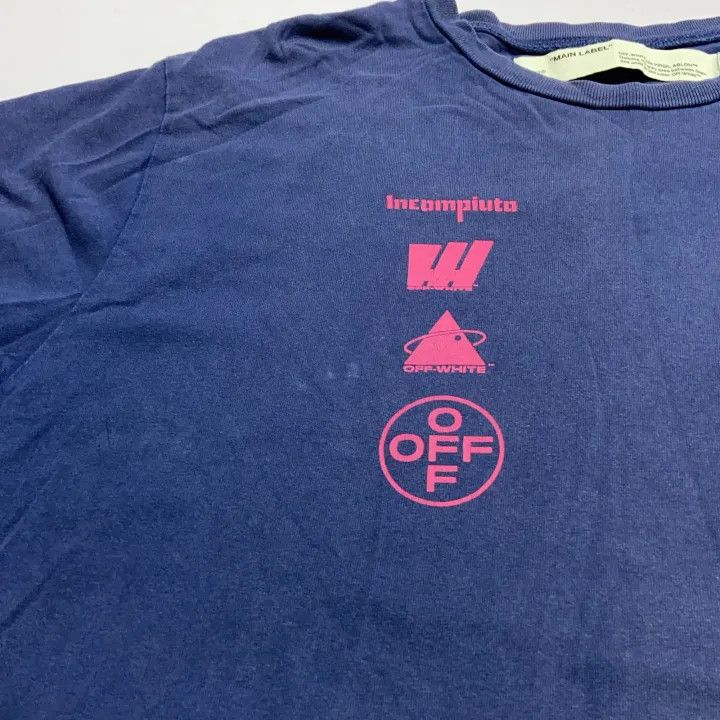 Off-White Off-White Blue Loose-Fit Short Sleeve T-Shirt 0079 Size US XS / EU 42 / 0 - 11 Thumbnail