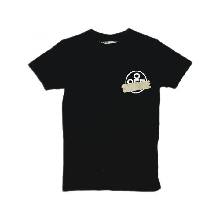 Off-White Off-White Tape Arrow Black Short Sleeve T-Shirt 0079 Size US XXS / EU 40 - 2 Thumbnail