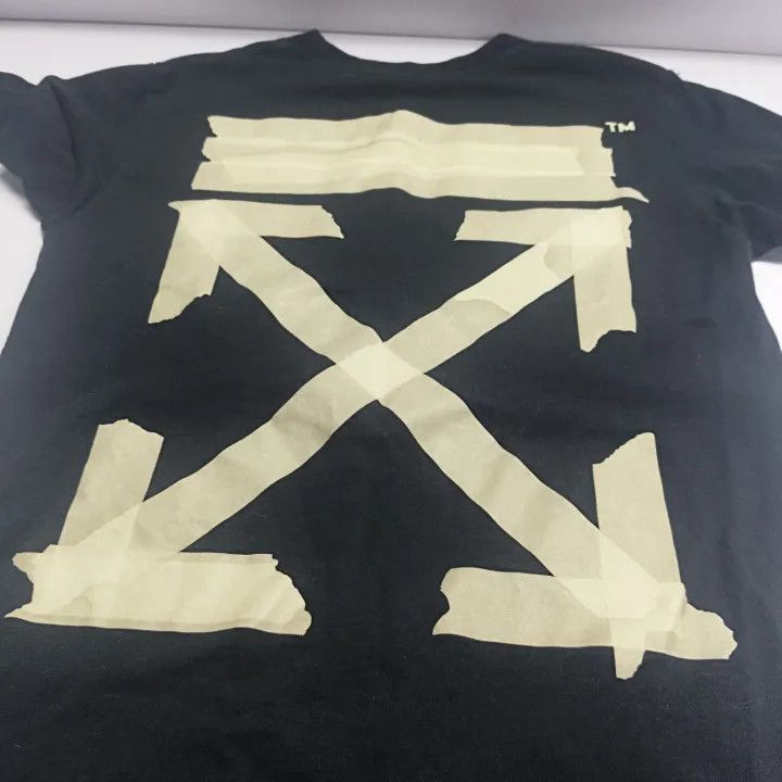Off-White Off-White Tape Arrow Black Short Sleeve T-Shirt 0079 Size US XXS / EU 40 - 8 Thumbnail