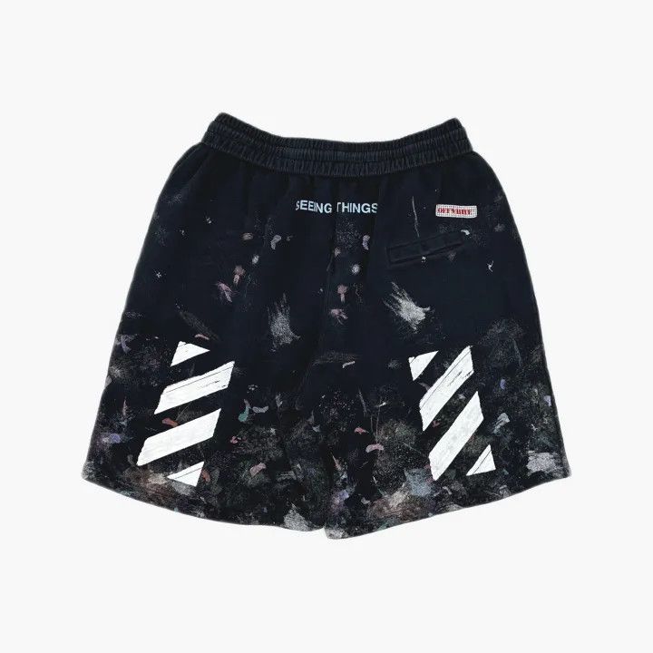 Off-White Off-White Starry Ink Splash Shorts for Men 0079 Size US 27 - 3 Thumbnail
