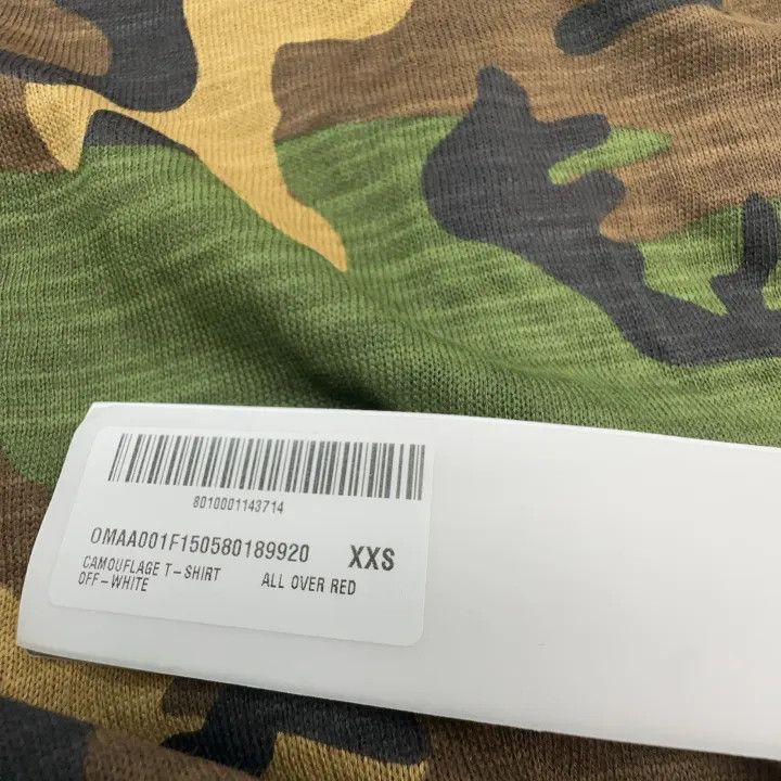 Off-White OFF-WHITE Camouflage Red Velvet T-shirt for Men 0079 Size US XXS / EU 40 - 4 Thumbnail