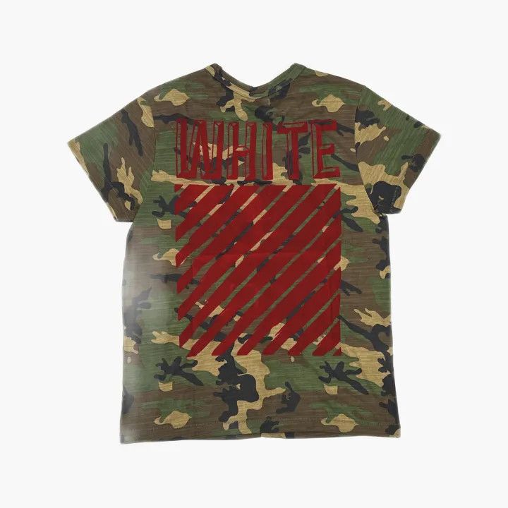 Off-White OFF-WHITE Camouflage Red Velvet T-shirt for Men 0079 Size US XXS / EU 40 - 3 Thumbnail