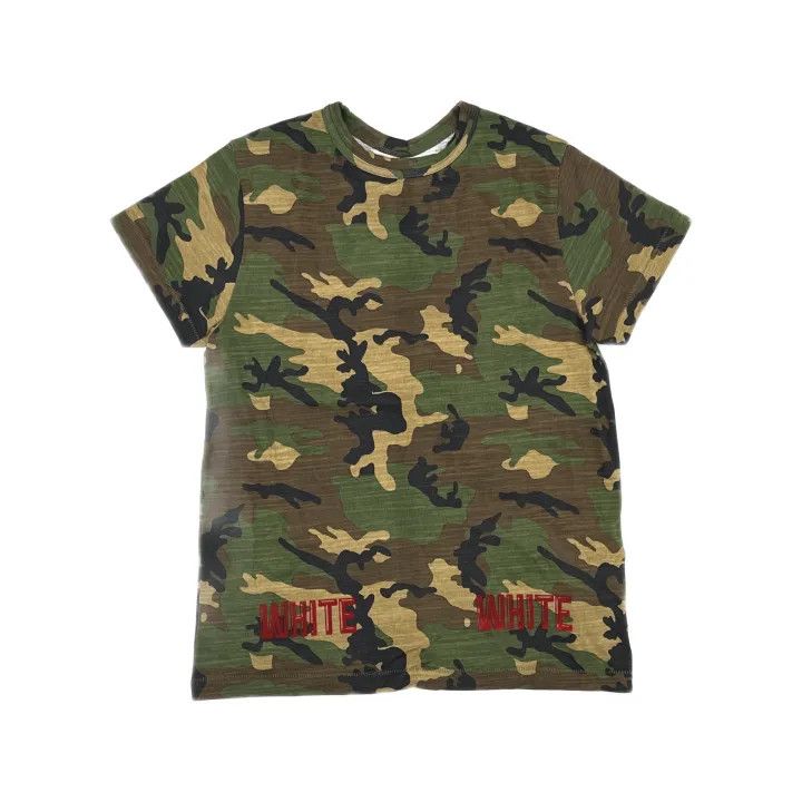 Off-White OFF-WHITE Camouflage Red Velvet T-shirt for Men 0079 Size US XXS / EU 40 - 2 Thumbnail