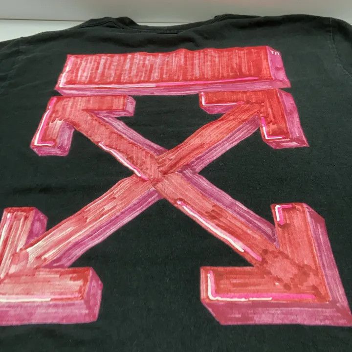 Off-White Off-White Oversized Black T-shirt with Graphics 0079 Size US XS / EU 42 / 0 - 7 Thumbnail