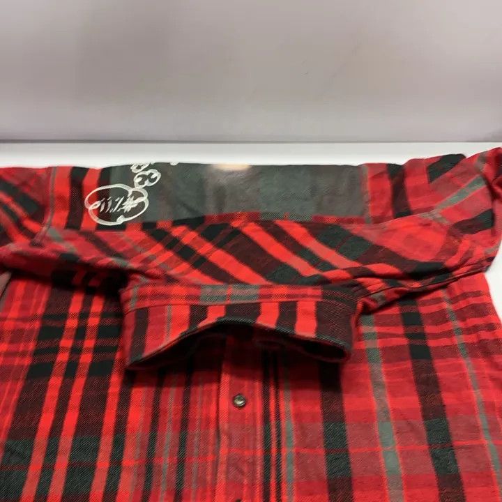 Off-White OFF-WHITE Mariana De Silva Red Plaid Shirt 0079 Size US XL / EU 56 / 4 - 7 Thumbnail