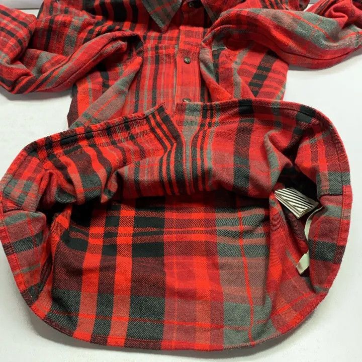 Off-White OFF-WHITE Mariana De Silva Red Plaid Shirt 0079 Size US XL / EU 56 / 4 - 14 Thumbnail