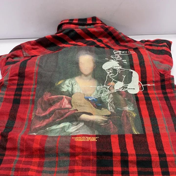 Off-White OFF-WHITE Mariana De Silva Red Plaid Shirt 0079 Size US XL / EU 56 / 4 - 6 Thumbnail