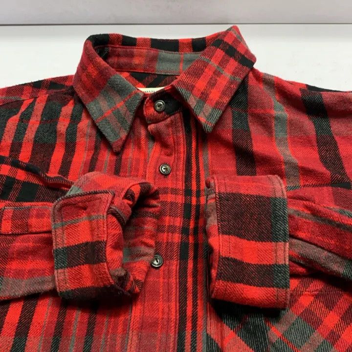 Off-White OFF-WHITE Mariana De Silva Red Plaid Shirt 0079 Size US XL / EU 56 / 4 - 11 Thumbnail
