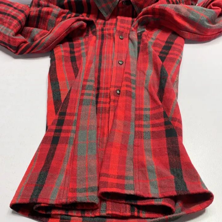 Off-White OFF-WHITE Mariana De Silva Red Plaid Shirt 0079 Size US XL / EU 56 / 4 - 13 Thumbnail