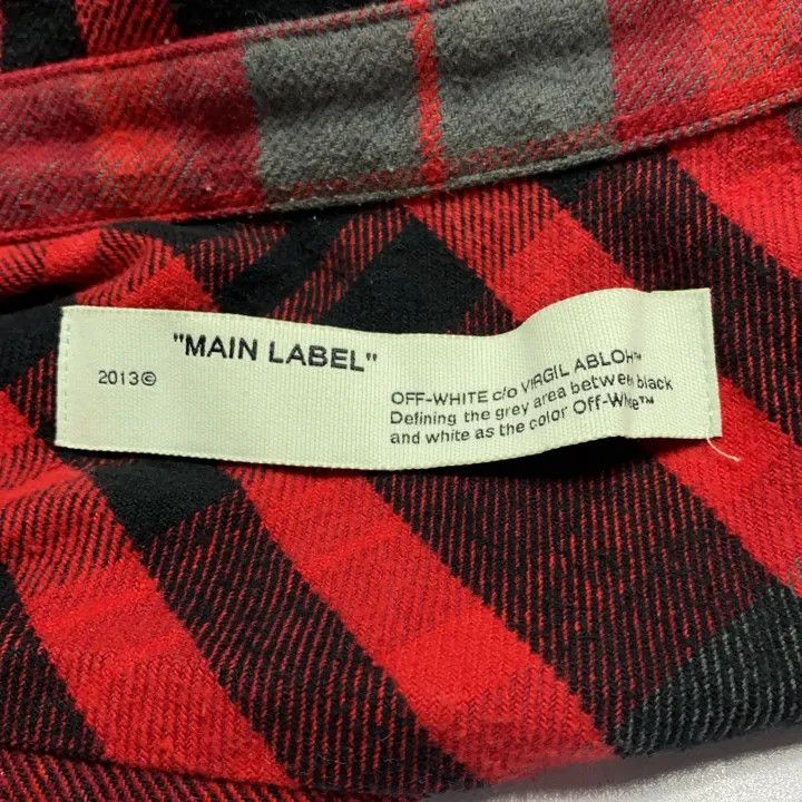 Off-White OFF-WHITE Mariana De Silva Red Plaid Shirt 0079 Size US XL / EU 56 / 4 - 4 Thumbnail