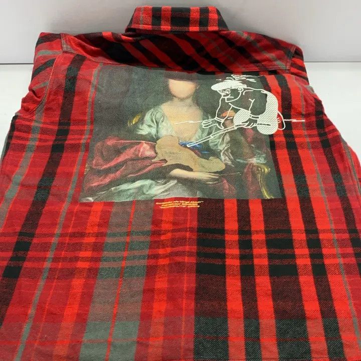 Off-White OFF-WHITE Mariana De Silva Red Plaid Shirt 0079 Size US XL / EU 56 / 4 - 15 Thumbnail