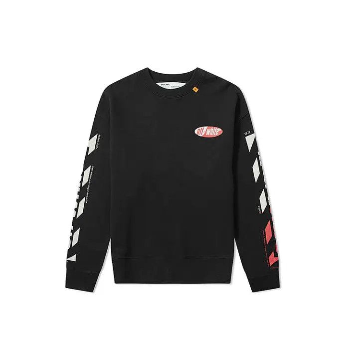 Off-White Off-White SS19 Long Sleeve Black Sweatshirt 0079 Size US XXS / EU 40 - 2 Thumbnail
