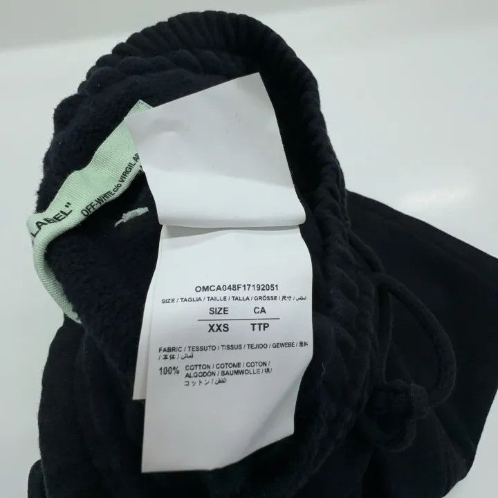 Off-White OFF-WHITE Black Drawstring Logo Sweatpants 0079 Size US 26 / EU 42 - 3 Thumbnail
