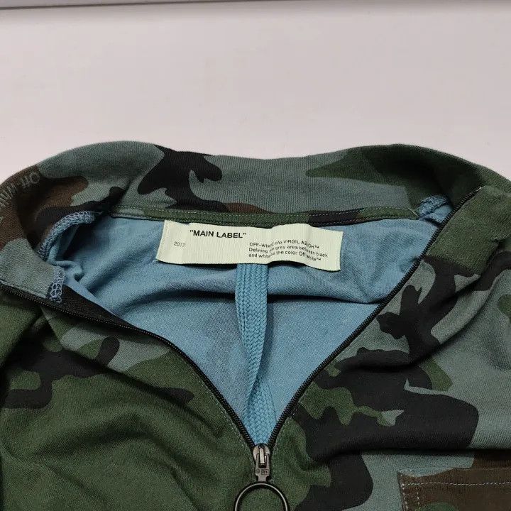 Off-White OFF-WHITE Camouflage Print Half-Zip Long Sleeve T-Shirt 0079 Size US S / EU 44-46 / 1 - 8 Thumbnail
