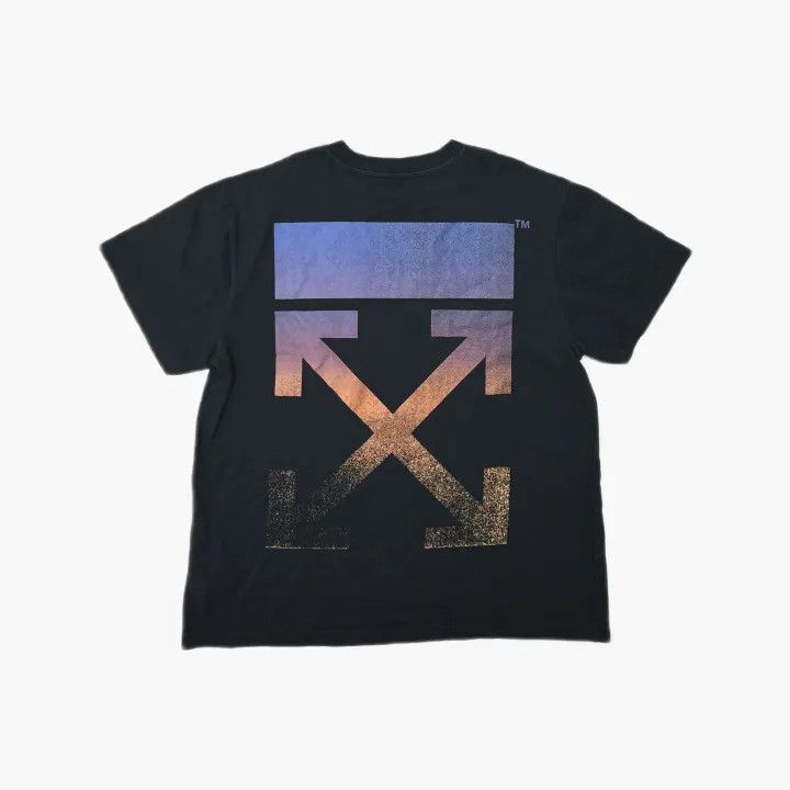 Off-White Off-White Black Gradient Arrow Print T-Shirt 0079 Size US XXS / EU 40 - 3 Thumbnail
