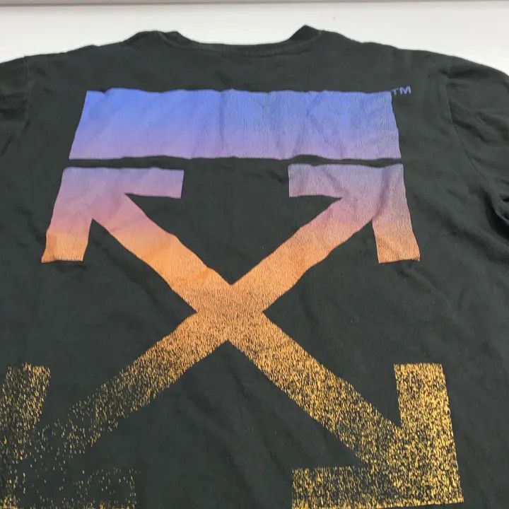 Off-White Off-White Black Gradient Arrow Print T-Shirt 0079 Size US XXS / EU 40 - 4 Thumbnail
