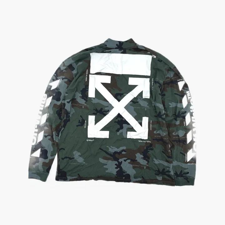 Off-White Off-White Camouflage Print Half-Zip Long Sleeve T-Shirt 0079 Size US M / EU 48-50 / 2 - 3 Thumbnail