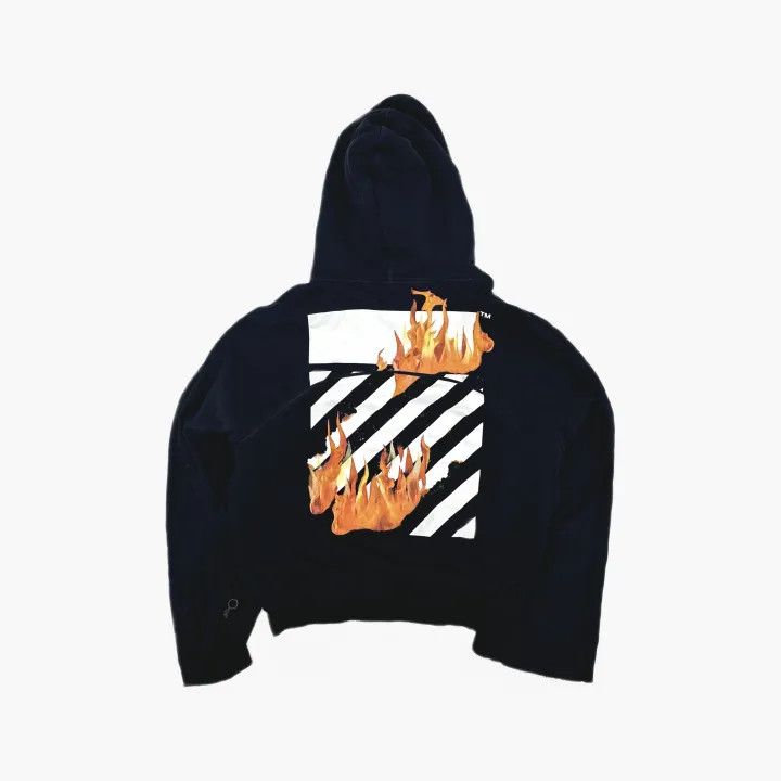 Off-White Off-White Flame Graphic Hoodie 0079 Size US XL / EU 56 / 4 - 3 Thumbnail