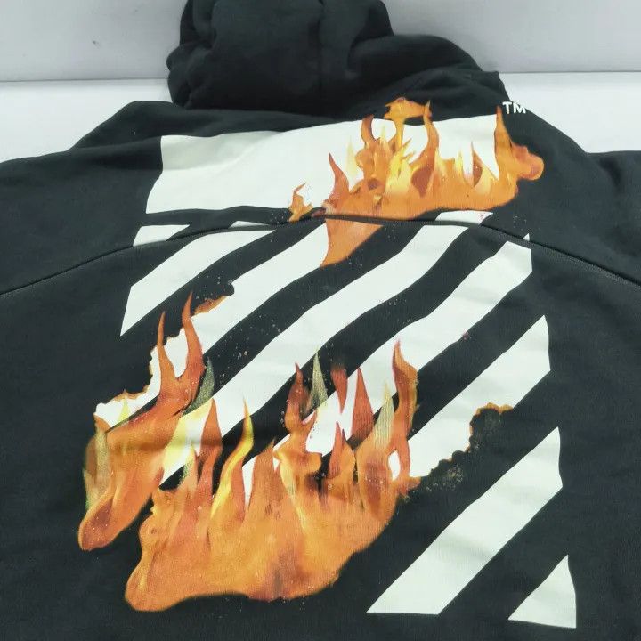 Off-White Off-White Flame Graphic Hoodie 0079 Size US XL / EU 56 / 4 - 7 Thumbnail