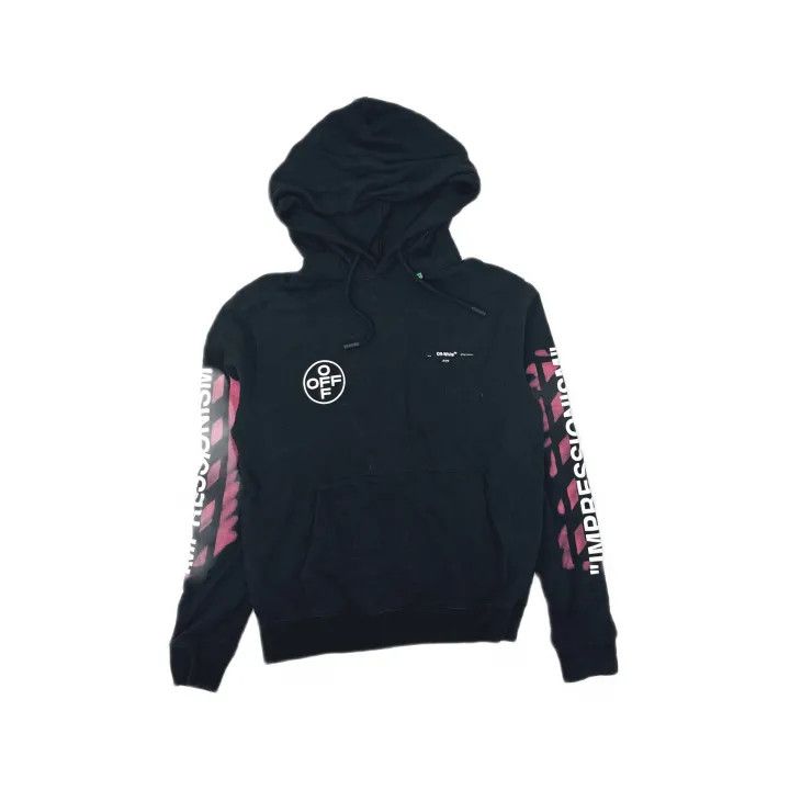 Off-White Off-White Logo Print Black Hoodie 0079 Size US M / EU 48-50 / 2 - 2 Thumbnail