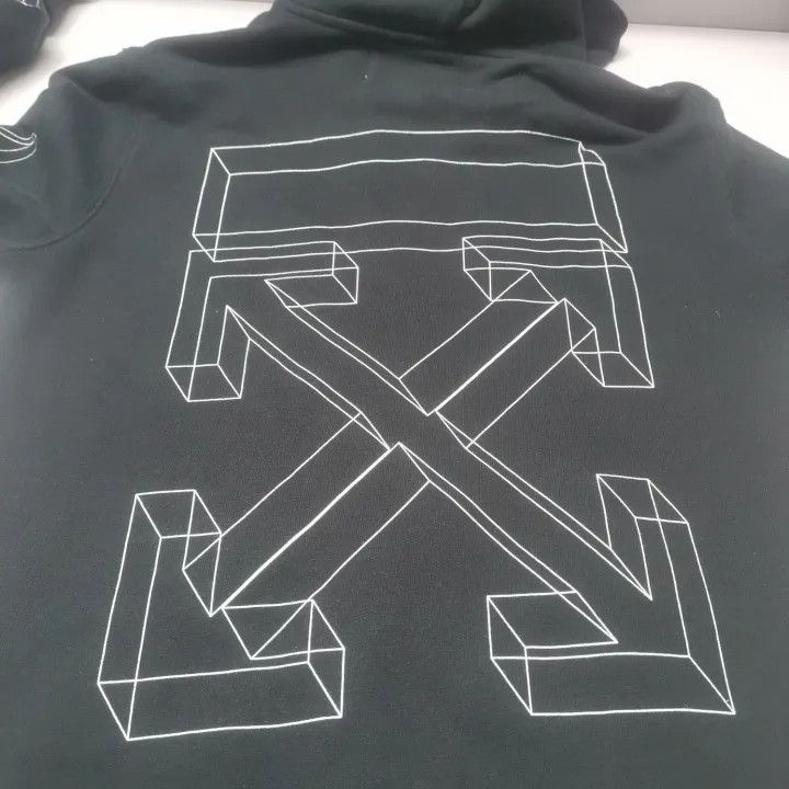 Off-White Off-White Black Graphic Zip Hoodie for Men 0079 Size US XS / EU 42 / 0 - 12 Thumbnail