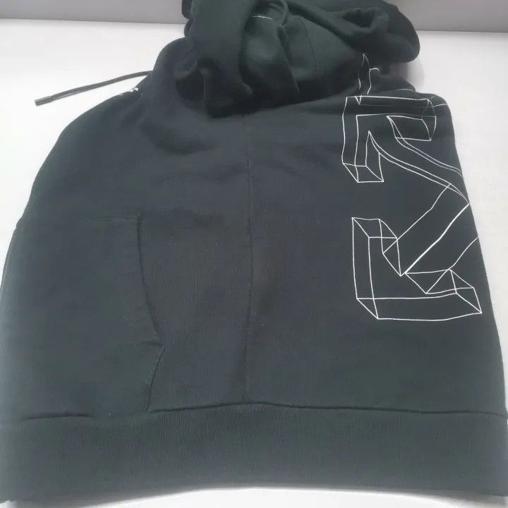 Off-White Off-White Black Graphic Zip Hoodie for Men 0079 Size US XS / EU 42 / 0 - 17 Thumbnail