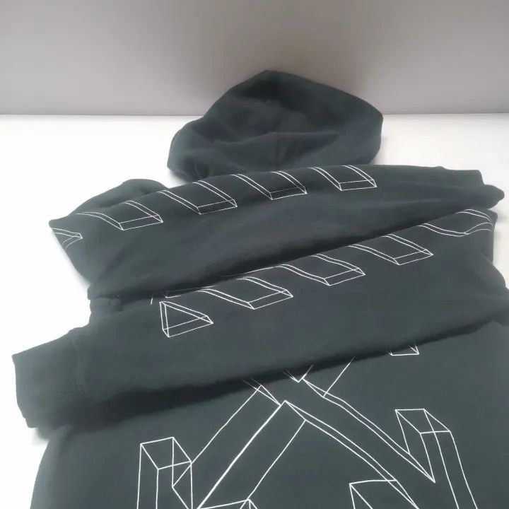 Off-White Off-White Black Graphic Zip Hoodie for Men 0079 Size US XS / EU 42 / 0 - 7 Thumbnail