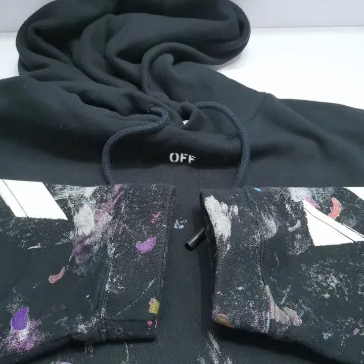 Off-White OFF-WHITE Artistic Graphic Hoodie for Men 0079 Size US S / EU 44-46 / 1 - 12 Thumbnail