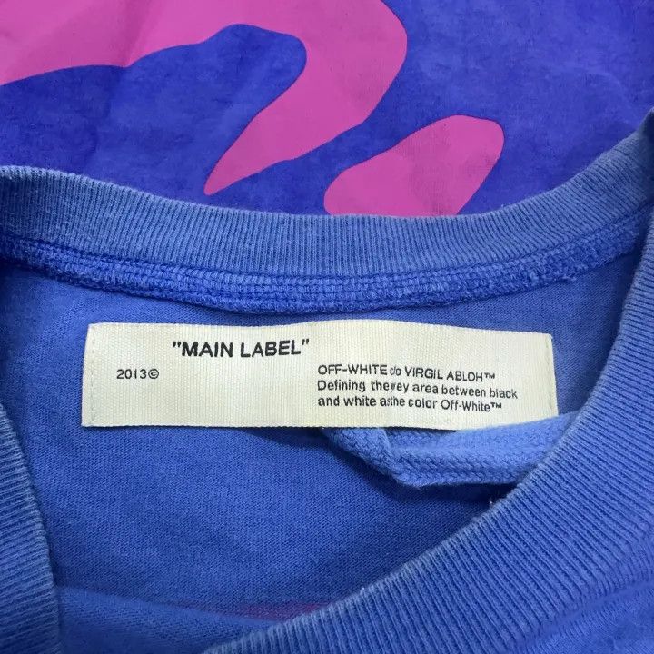 Off-White Off-White FW19 Blue Oversized T-Shirt 0079 Size US XS / EU 42 / 0 - 4 Thumbnail