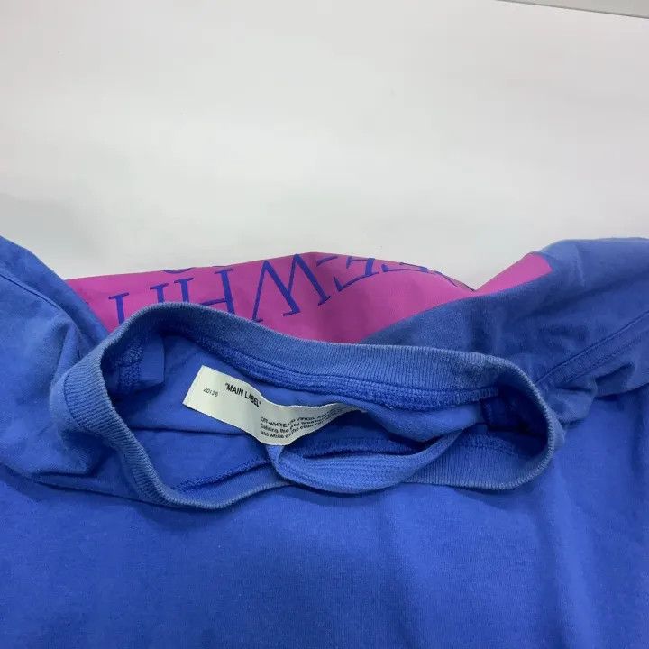 Off-White Off-White FW19 Blue Oversized T-Shirt 0079 Size US XS / EU 42 / 0 - 6 Thumbnail