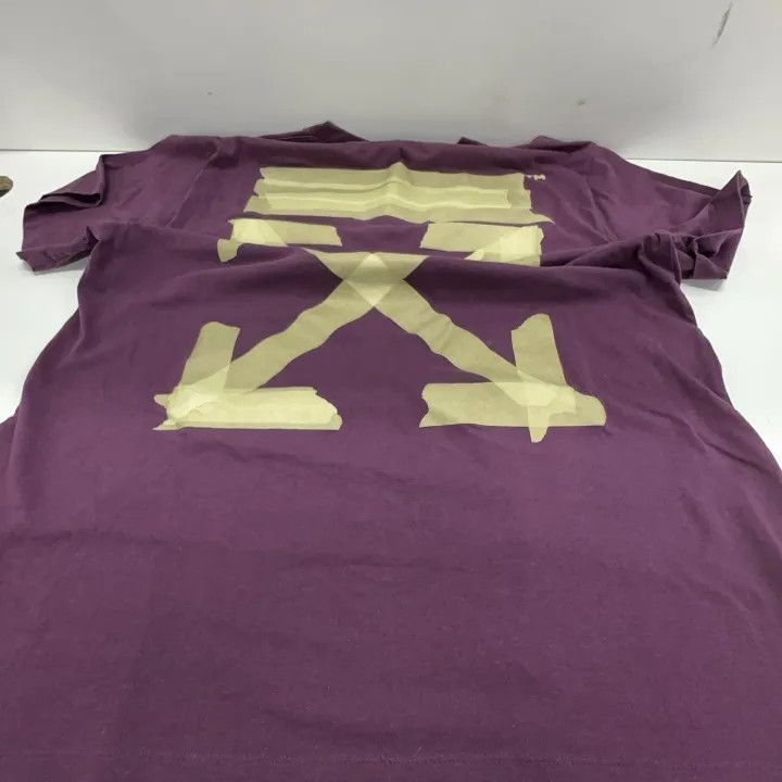 Off-White Off-White Black Gold Tape Arrow Short Sleeve T-Shirt 0079 Size US XS / EU 42 / 0 - 9 Thumbnail