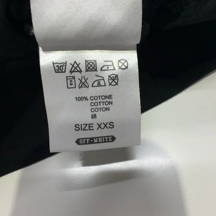 Off-White OFF-WHITE Black Hoodie with Graphic Print 0079 Size US XXS / EU 40 - 4 Thumbnail