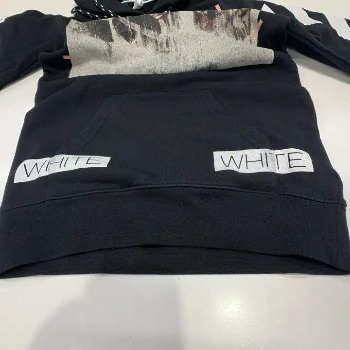 Off-White OFF-WHITE Black Hoodie with Graphic Print 0079 Size US XXS / EU 40 - 7 Thumbnail