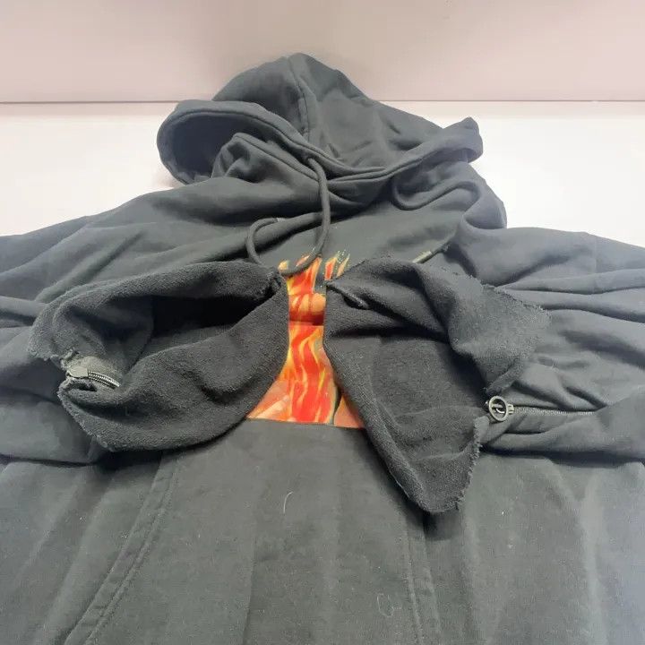Off-White Off-White Black Flame Graphic Hoodie 0079 Size US S / EU 44-46 / 1 - 8 Thumbnail