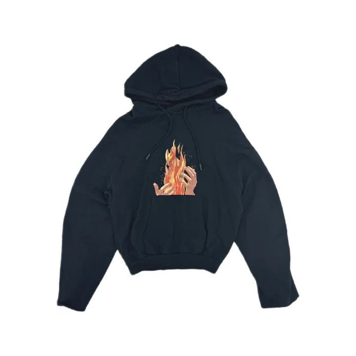 Off-White Off-White Black Flame Graphic Hoodie 0079 Size US S / EU 44-46 / 1 - 2 Thumbnail