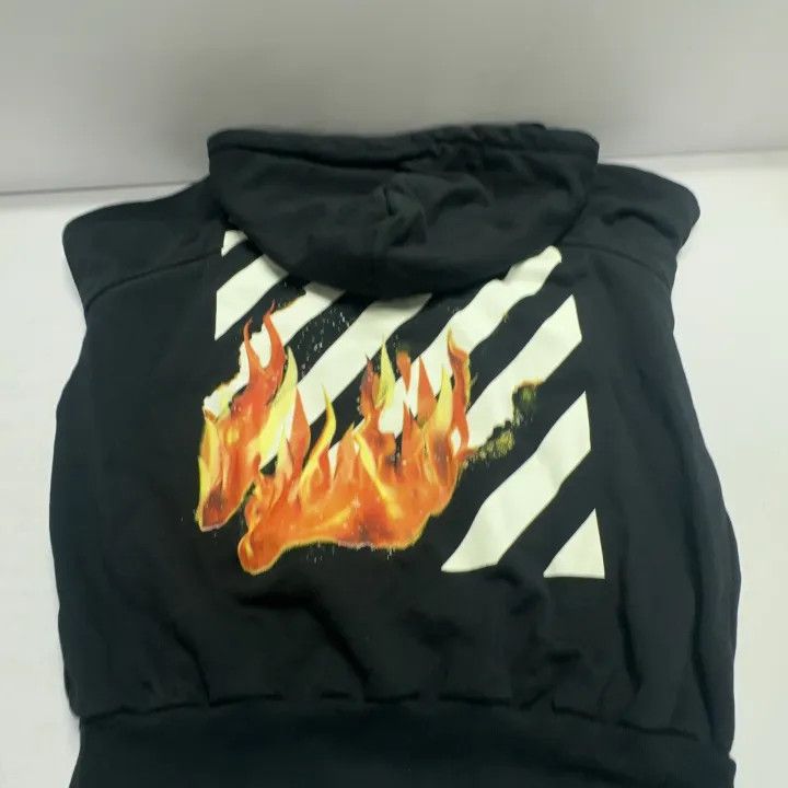 Off-White Off-White Black Flame Graphic Hoodie 0079 Size US S / EU 44-46 / 1 - 6 Thumbnail