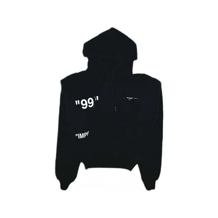 Off-White Off-White Black Loose-Fit Hoodie with Print 0079 Size US XXS / EU 40 - 2 Thumbnail