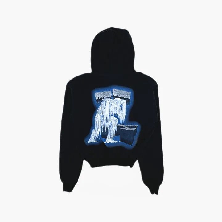 Off-White Off-White Black Loose-Fit Hoodie with Print 0079 Size US XXS / EU 40 - 3 Thumbnail