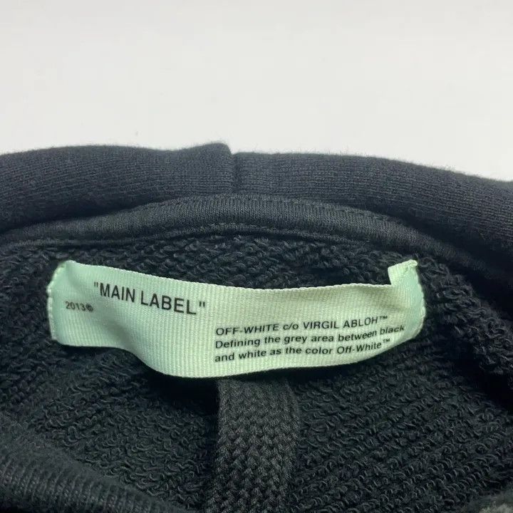 Off-White Off-White Black Loose-Fit Hoodie with Print 0079 Size US XXS / EU 40 - 4 Thumbnail