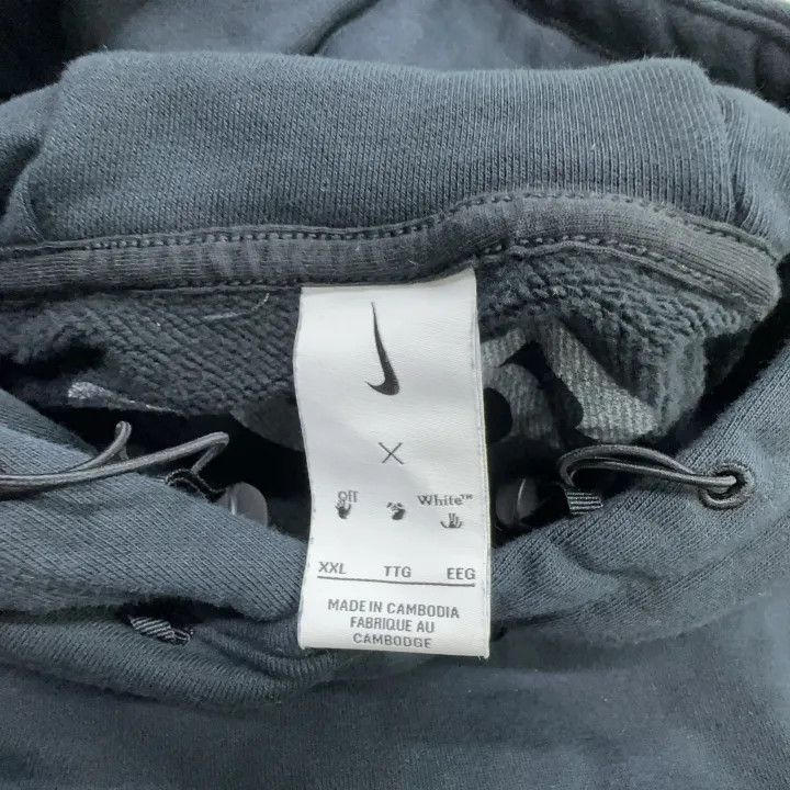 Off-White Nike x OFF-WHITE Black Logo Hoodie 0079 Size US XXL / EU 58 / 5 - 5 Thumbnail