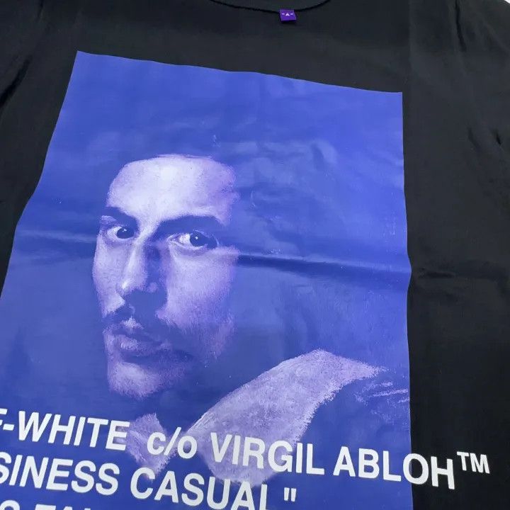 Off-White OFF-WHITE Black Graphic Tee with Face Print 0079 Size US XXS / EU 40 - 6 Thumbnail