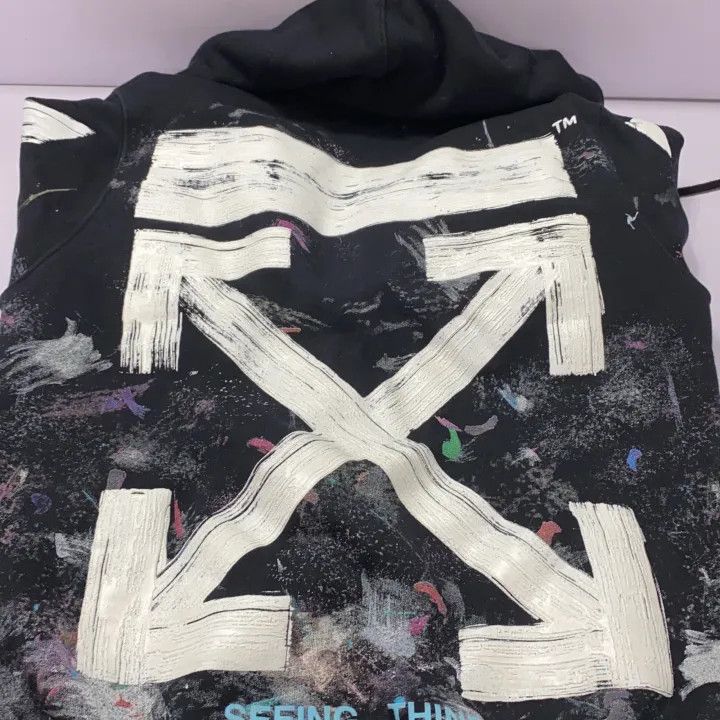 Off-White Off-White Galaxy Brush Hoodie for Men 0079 Size US XXS / EU 40 - 6 Thumbnail