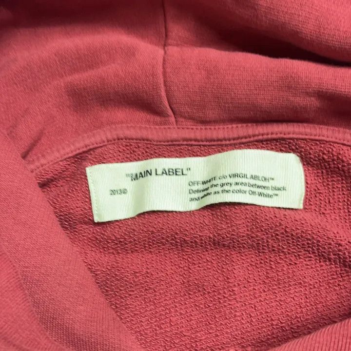 Off-White Off-White Casual Comfortable Hoodie in Deep Red 0079 Size US M / EU 48-50 / 2 - 3 Thumbnail