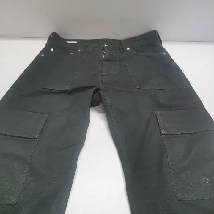 Off-White Off-White Black Twill Cargo Pants for Men 0079 Size US 27 - 7 Thumbnail