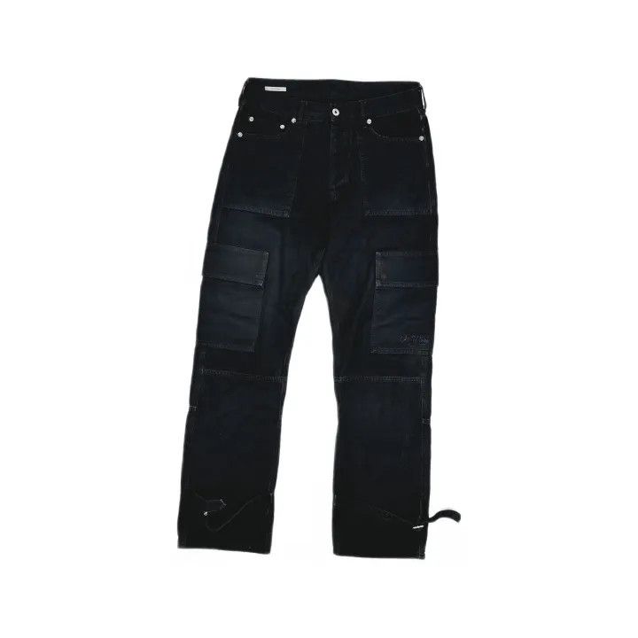 Off-White Off-White Black Twill Cargo Pants for Men 0079 Size US 27 - 2 Thumbnail