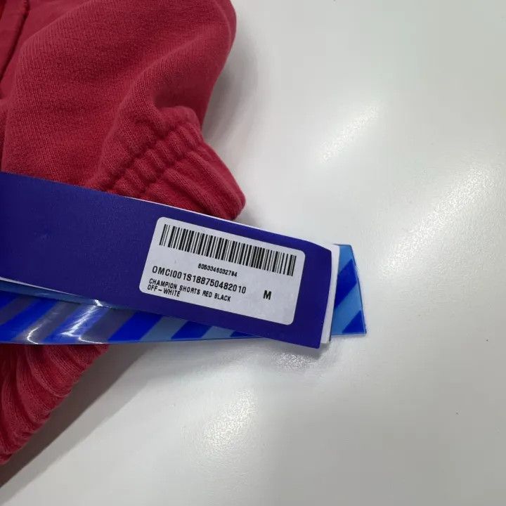 Off-White Off-White x Champion Red Embroidered Shorts 0079 Size US 28 / EU 44 - 2 Thumbnail