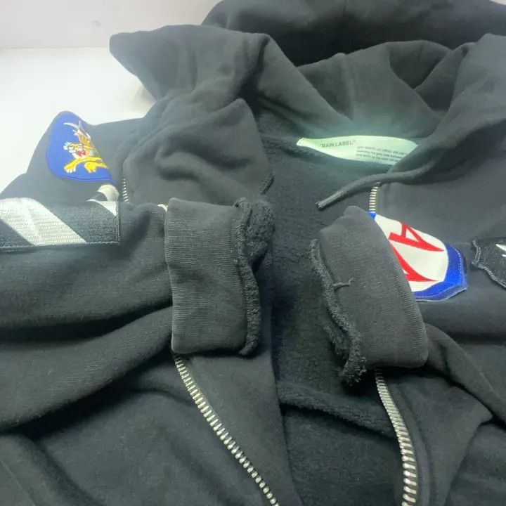 Off-White Off-White Black Hoodie with Patches 0079 Size US XXS / EU 40 - 9 Thumbnail