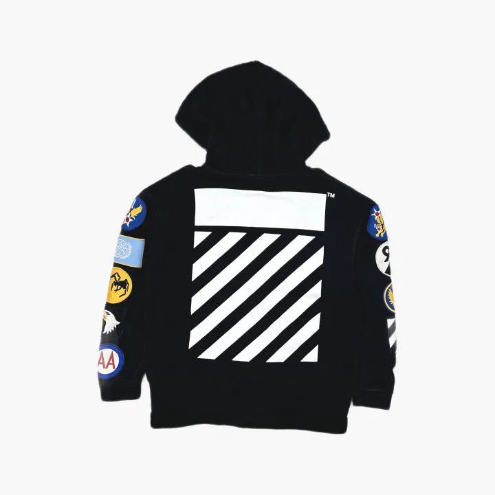 Off-White Off-White Black Hoodie with Patches 0079 Size US XXS / EU 40 - 3 Thumbnail
