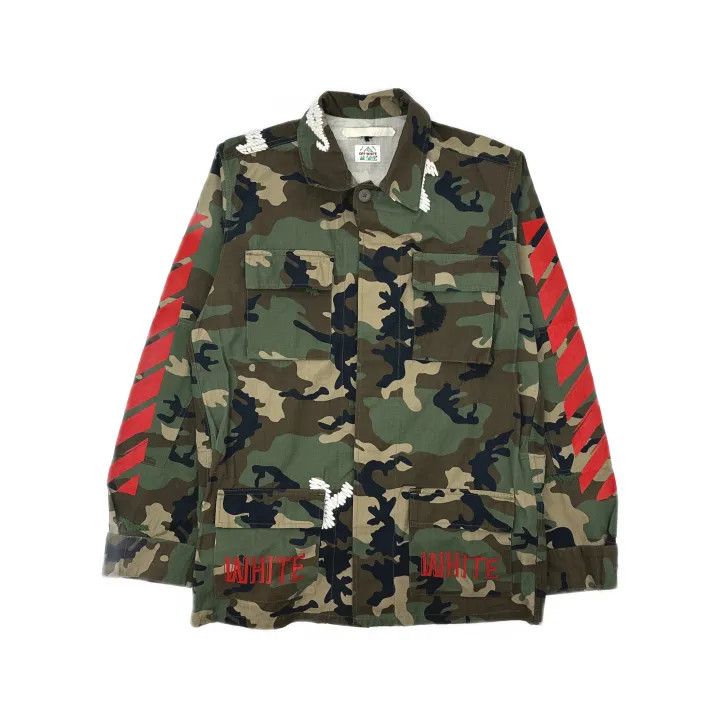 Off-White Off-White Camo Tie Band Shirt Jacket 0079 Size US XS / EU 42 / 0 - 2 Thumbnail