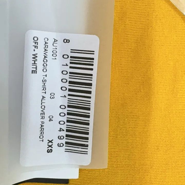 Off-White Off-White Virgil Abloh Yellow Graphic Tee 0079 Size US XXS / EU 40 - 5 Thumbnail